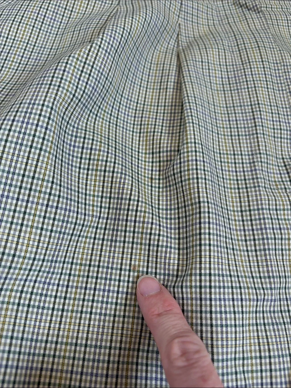 Vintage 1990s Ann Taylor Plaid Skirt Suit Set Yellow Blue Size 8 / 10 Cotton